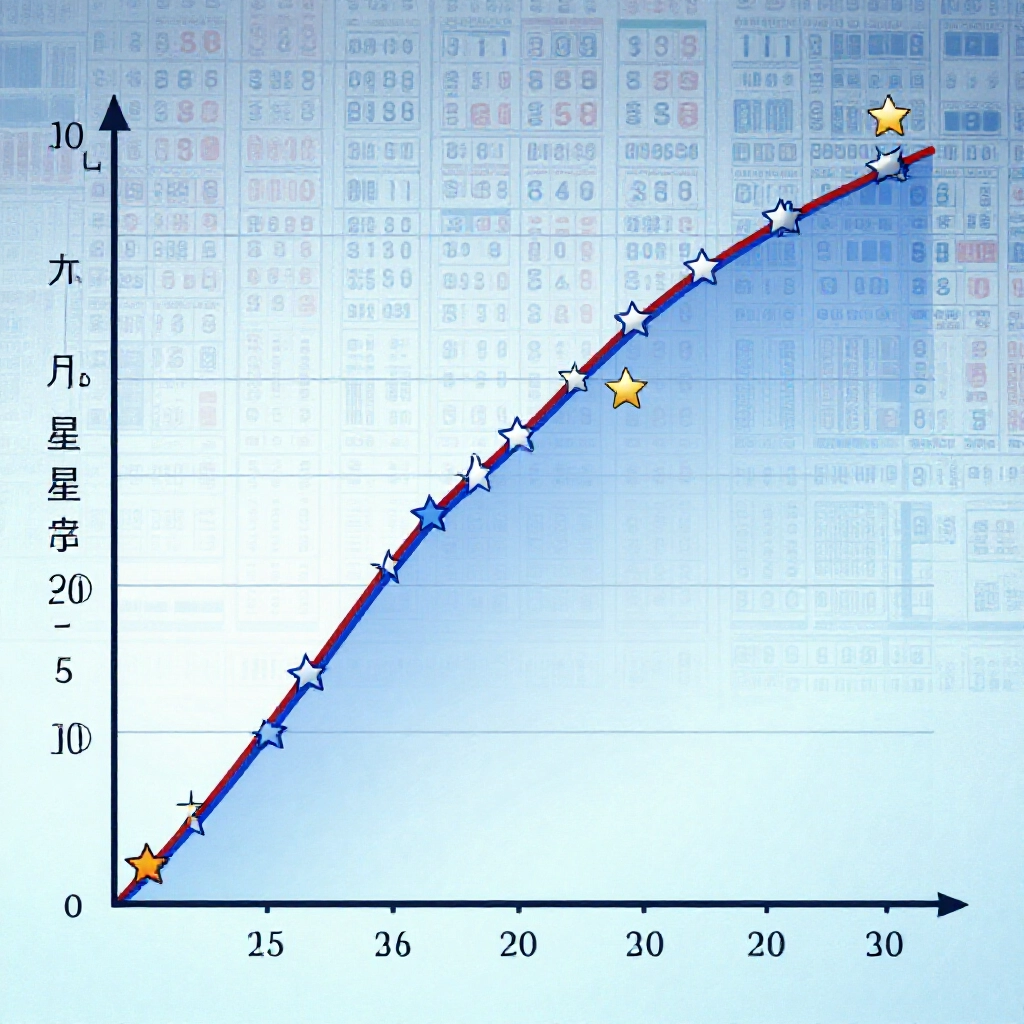 賓果二到十星機率曲線圖,三星四星亮點突出,背景有台灣彩券獎金表,藍色調分析氛圍
