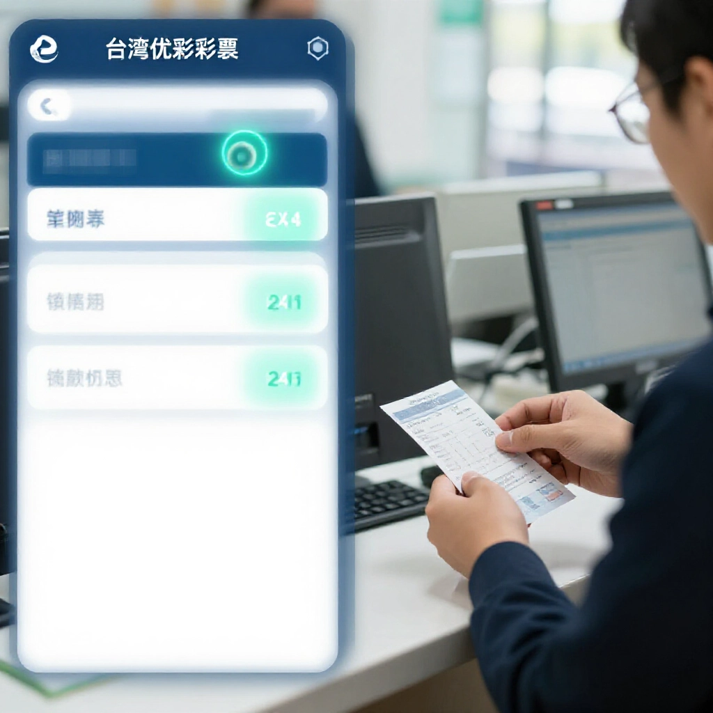 左側手機虛擬帳戶顯示台灣運彩餘額，右側銀行櫃台兌領實體彩券畫面