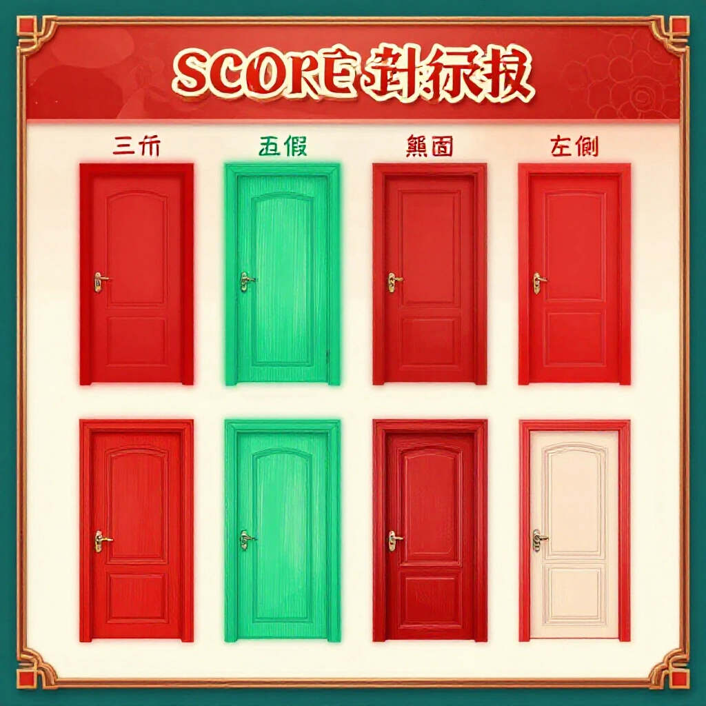 Score chart visualization of pengpeng hu base four tai stacking with self draw door clear and three yuan combinations in vibrant red green hues on elegant background