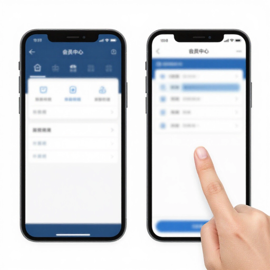 手機app教學畫面,登入會員中心上傳銀行存摺照片,手勢滑動操作簡單流暢