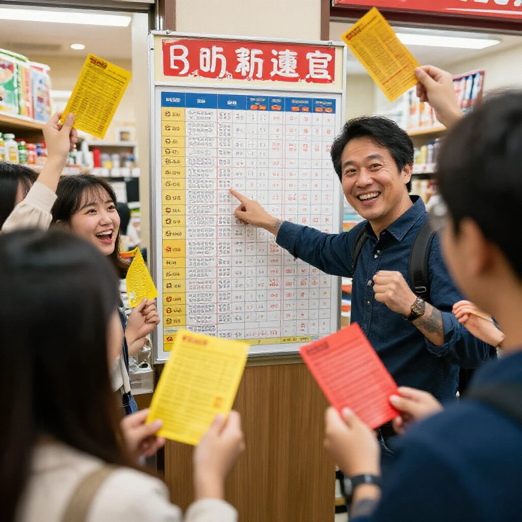 明亮的台灣運彩店內,親切導師指著基礎投注術語圖表,周圍新手玩家興奮拿著黃紅色投注單,在溫暖燈光下