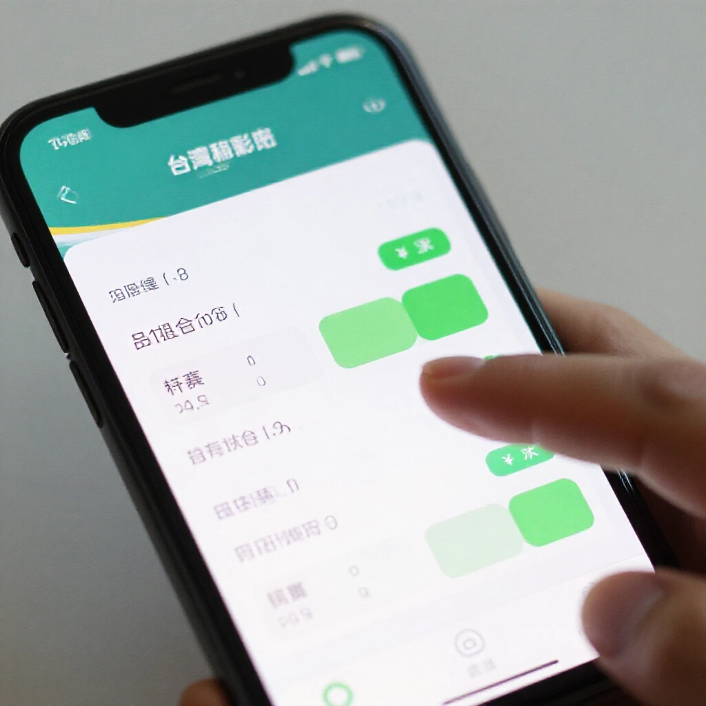 智慧型手機螢幕特寫,顯示台灣運彩App替代投注選單,突顯特優組合玩法、過關計算機與混合過關選項,綠色成功指標,手指點擊,明亮乾淨介面