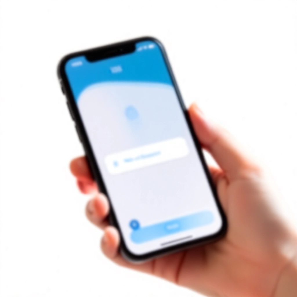 手持 iPhone 顯示九州 App iOS 安裝步驟，信任開發者提示突出，白底自然光