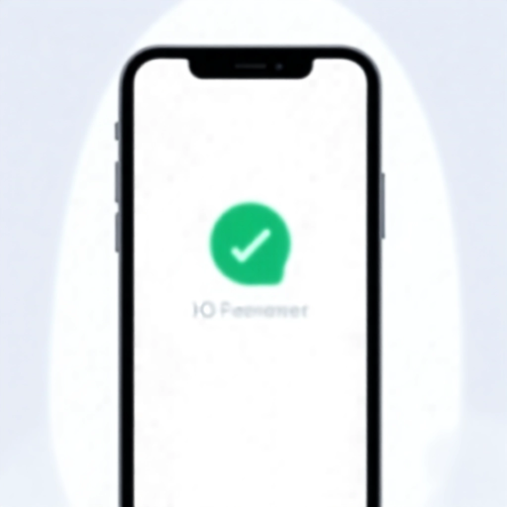 iPhone 螢幕顯示 iOS 信任應用程式開發者提示，綠色確認重點與簡潔背景