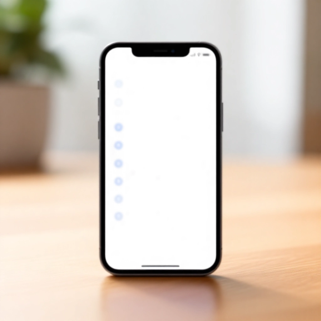 iPhone 設定選單開啟,顯示裝置管理描述檔信任畫面,乾淨白色背景,明亮日光,自然光線,蘋果裝置置於木桌,逐步流程